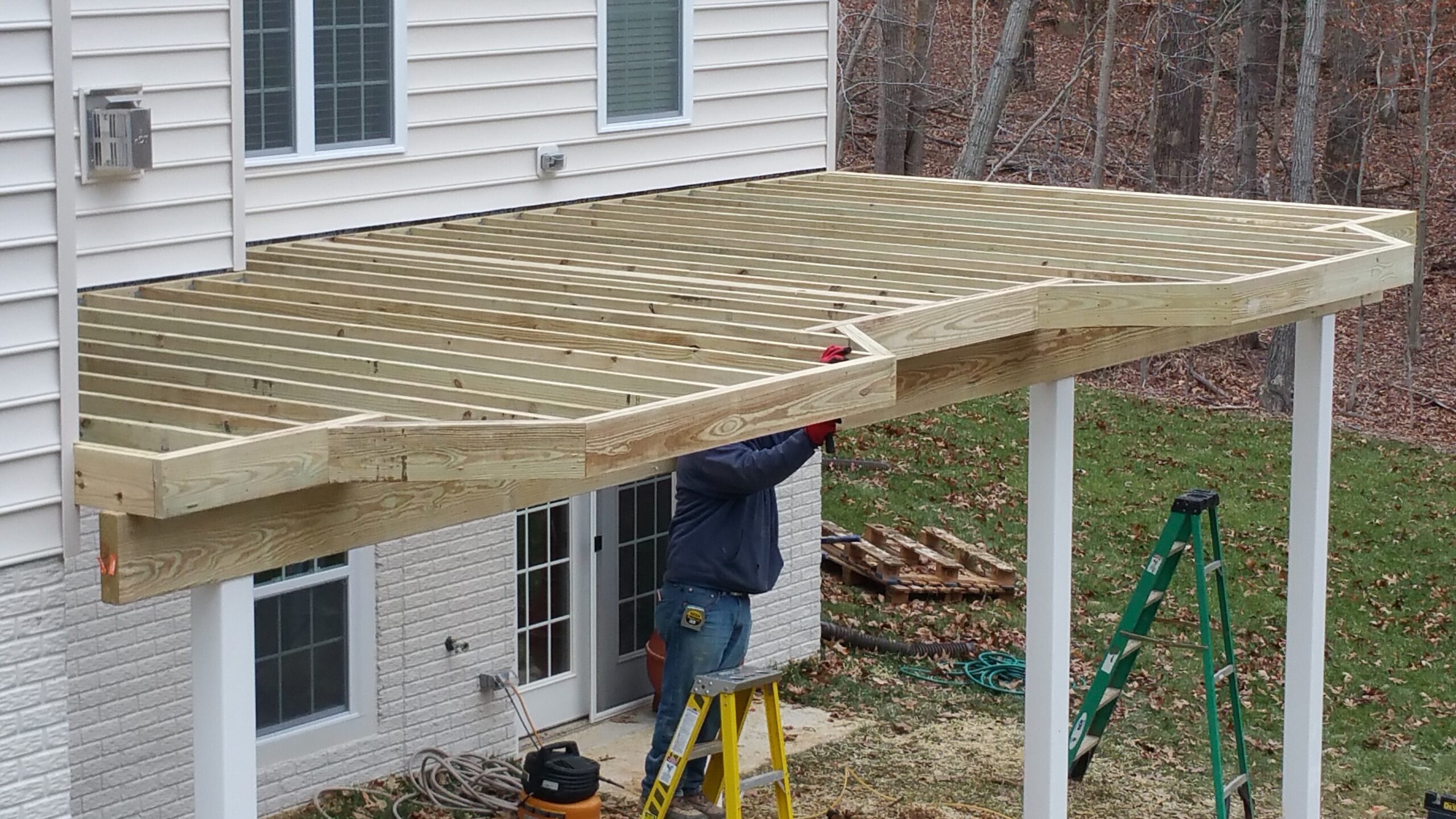 Nevins Construction Making Repairs to a Deck